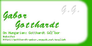 gabor gotthardt business card